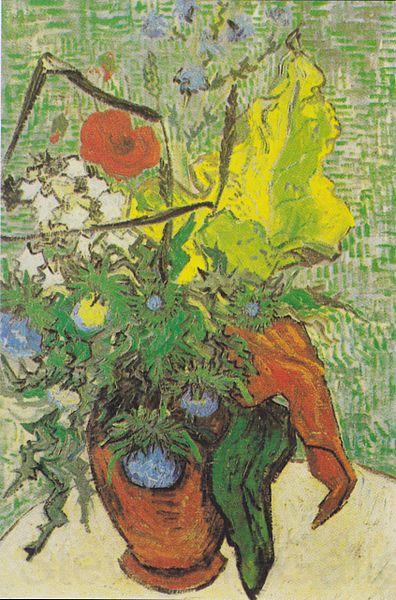 Vincent Van Gogh Wild flowers and thistles in a vase Germany oil painting art